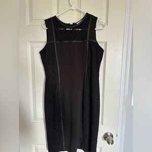 Calvin Klein Black Dress with Lace Details